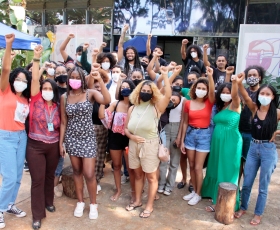 Reunião do programa AfroAtitude, no Centro de Convivência Negra da UnB. Foto: Beto Monteiro/Ascom UnB. 10/06/2022